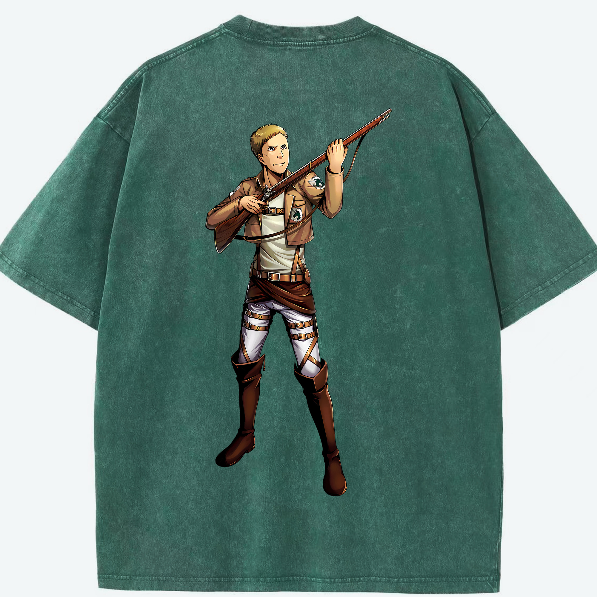 （画像用） 進撃の巨人 Attack on Titan 綿100% ヴィンテージ風 半袖Tシャツ（背面プリント）